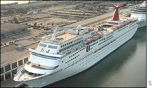 Carnival Fascination docked at the port of Miami