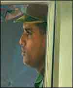 Soldier in a car, Rangamati