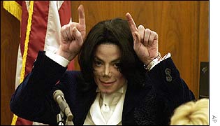 Michael Jackson in court in Santa Maria, California