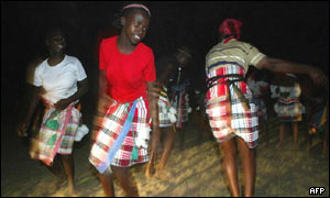 Traditional dancers danced the night away in Venda, South Africa 
