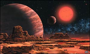 Gliese 876 and its planets, Lynette Cook/SPL