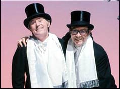 Ernie (l) with his comedy partner Eric Morecombe