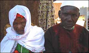 Hawa Sacko with her 95-year-old son