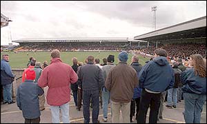 Spectators at Vale Park