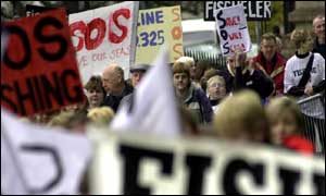 Campaigners on the march in Edinburgh