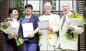 A signing at last year's launch for London's same sex register