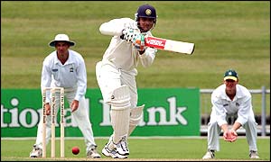 India captain Sourav Ganguly hits out on his way to scoring 48