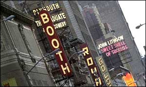 Theatre lights on Broadway
