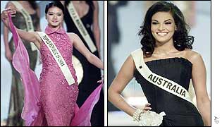 Miss China and Miss Australia