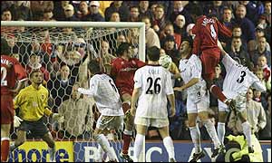 Ugo Ehiogu heads in Geremi's corner and West Ham are denied two value points