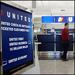 United sign in the airport