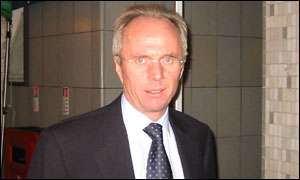 England coach Sven Goran Eriksson arrives at Television Centre