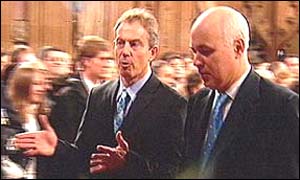 Tony Blair (left) and Iain Duncan Smith