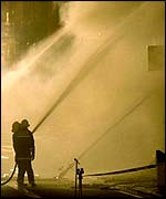 Firefighters douse fire