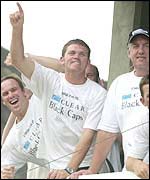 Lou Vincent celebrates