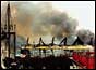 Photograph of Southend Pier on fire