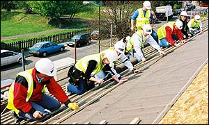Builders at work