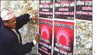Political posters in Nepal