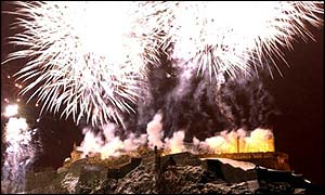 Edinburgh Castle fireworks