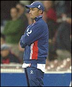Nasser Hussain looks on pensively