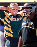 Donald was on the receiving end of some rough treatment