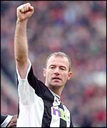 Newcastle striker Alan Shearer