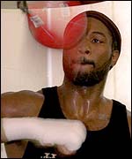 World heavyweight champion Lennox Lewis