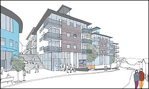 Artists impression of St Austell scheme