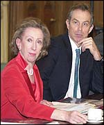 Environment Secretary Margaret Beckett with Prime Minister Tony Blair