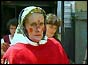 Elderly woman with facial injuries