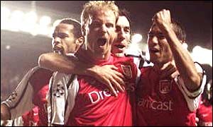 December 2001 - Bergkamp is still a leading light in Wenger's galaxy of stars