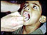 Boy receives polio vaccination by mouth