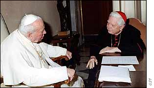 Pope John Paul II with Cardinal Law