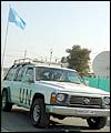 UN weapons inspectors' vehicle