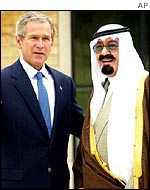 President Bush and Crown Prince Abdullah