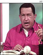 Chavez during his weekly public broadcast