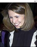 Asma Assad at a Damascus fair on Friday