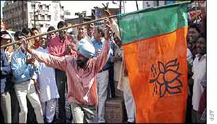 BJP activists cheer 15 December