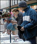 CDs being sold in Moscow