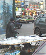 A CD seller in Moscow