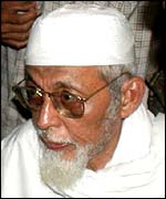 Indonesian Muslim cleric Abu Bakar Ba'asyir 