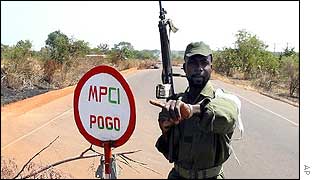 Rebel check-point near Mali border