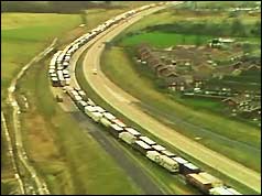 Photo of tailbacks on British motorways