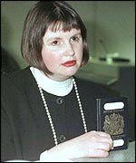 Nicola Horlick with her passport