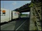 Photograph of lorry convoy French motorway