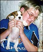 A young Droopy with owner Stuart Stanford