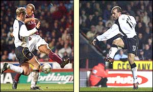 Dion Dublin equalises for Villa and it looks like extra-time for the teams but Danny Murphy strikes in the 90th minute to clinch a dramatic 4-3 win for Liverpool