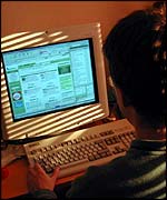Boy at computer (generic)