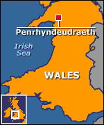Graphic showing Penrhyndeudraeth 