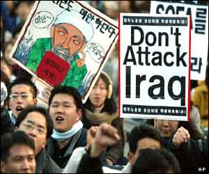 Protesters in Seoul
